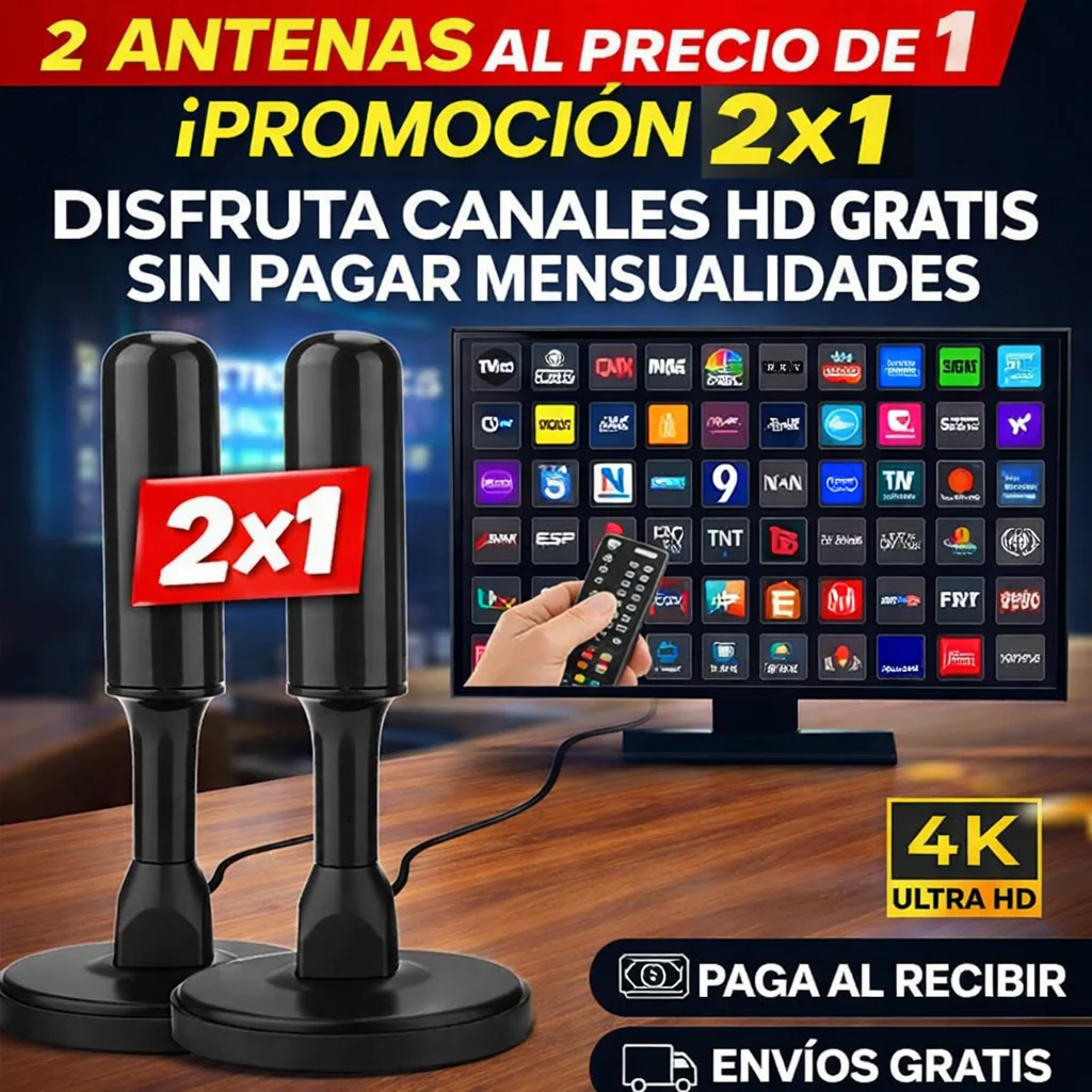 📡 Antena TV Digital HD UltraClear - No pagues cable nunca más