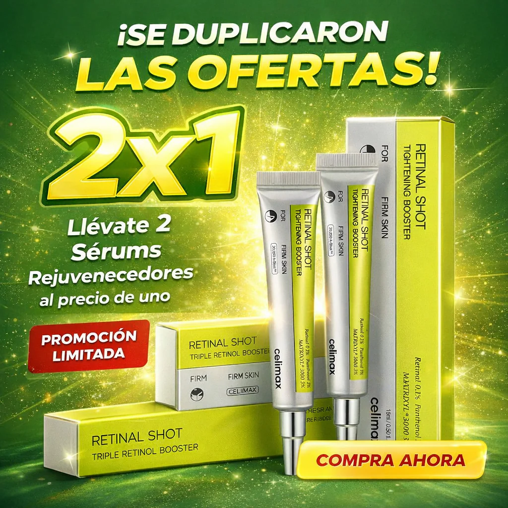 Sérum Facial Retinal Anti-Edad 2x1 - Piel más joven y brillante